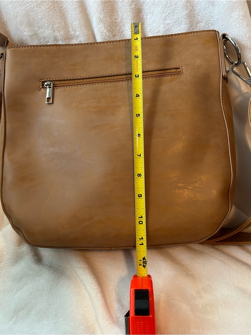 Classic Tan Crossbody Tote with Tassel - Women Bags - Picture 5 of 8